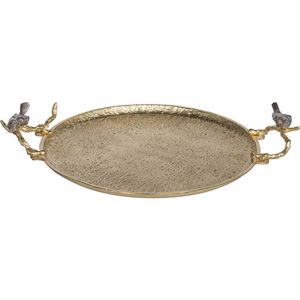 Plateau rectangulaire en bois ensemble de 2 avec poignées en argent décoratif plateau de service organisateur élégant plat Accent élégant décor à la maison - Product Image 3