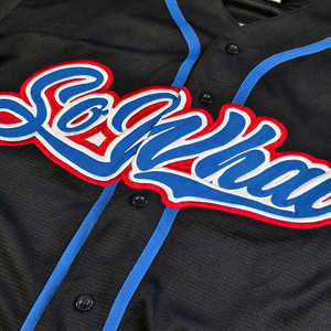 Jersey de béisbol con botones personalizados unisex, uniforme de poliéster transpirable, estampado bordado, estampado de transferencia de calor, softbol de talla grande - Product Image 1