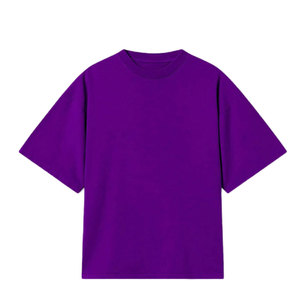 T-shirt Oversize Décontracté en Coton Épais pour Homme – Style Streetwear Cool et Polyvalent – Couleurs Unies – Coupe Ample Écologique - Product Image 4