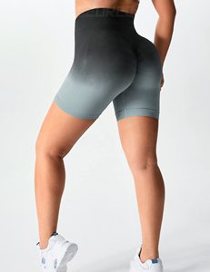 Shorts de Yoga de Cintura Alta para Mujer, Leggings Deportivos con Patrón Sólido, Spandex/Nailon Reciclado, Ropa Deportiva para Gimnasio y Fitness - Product Image 5