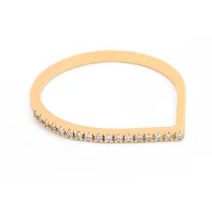 Solid 14K Ouro Jóias Anéis Design Clássico Cravejado Com Lab Grown Diamonds Alta Qualidade Fine Lightweight Jóias A Acessível