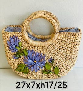 Eco-Friendly Water Hyacinth <b>Storage</b> Bag with Handle for Home Decor and Multi-Purpose Use - Product Image 1