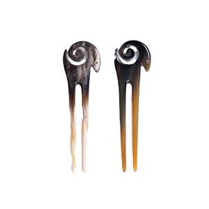 Horquilla de pelo de cuerno de búfalo ecológica sin plástico 100% cuerno de buey Natural hecho palillos para el cabello Accesorios - Product Image 5