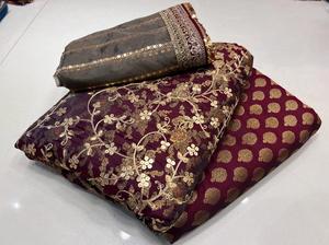 Trendsbycp Sang Trọng Tinh Khiết Jamawar Banarsi Áo Sơ Mi Quần Sẵn Sàng Để Mặc Dupatta 3 Mảnh Không Khâu Khâu Phụ Nữ Phù Hợp Với Trang Phục Chính Thức Mặc ANarkali - Product Image 3