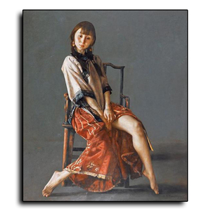 Kwaliteit Canvas Muurkunst Olieverfschilderijen Voor Huisdecoratie Moderne Olieverf Sexy Custom Handgeschilderde Engelachtige Meisje Olieverfportret 1 Stuks - Product Image 3