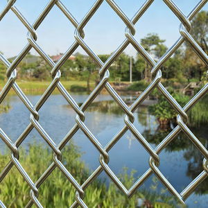 Rongbang 10 'ciclone filo di recinzione catena zincata pannelli Privacy PVC & telaio in metallo per uso vialetto esterno - Product Image 4