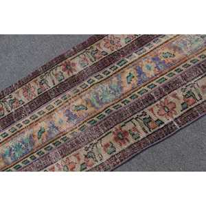 2.1x5.5 ft <b>Runner</b> Turkish Rug, Vintage Rug, <b>Red</b> Blue Moroccan Wool Rug - Product Image 4