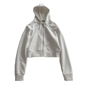 Sudaderas con capucha y cremallera de talla grande con logotipo estampado alto para mujer, sudaderas con capucha con cremallera para mujer, ropa informal de algodón confeccionada - Product Image 3