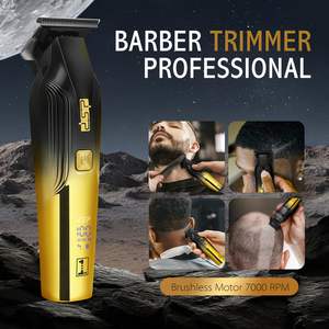 Tondeuse à barbe professionnelle sans fil rechargeable, 2 vitesses, alimentation USB, lame en céramique en métallurgie des poudres - Product Image 2