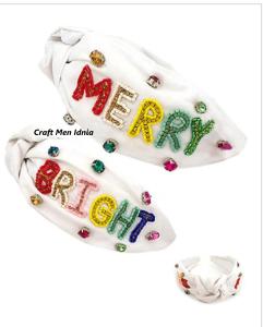 New Arrival Trendy Fashion Design Women's <b>Hairbands</b> Christmas Day Colorful Pearl Beaded Headband - Product Image 5