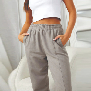 Nouveauté Pantalon de jogging décontracté à taille élastique avec devant plat Pantalon de survêtement d'hiver pour femmes Logo personnalisé respirant Streetwear pour femmes - Product Image 6