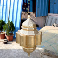 Suspension en métal plaqué or style indien grande suspension pour salon chambre salle à manger cuisine-lustre style