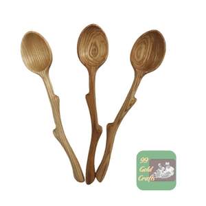 Cuillères à café en bois pour dessert au miel et crème glacée vaisselle écologique naturelle en gros - Product Image 1