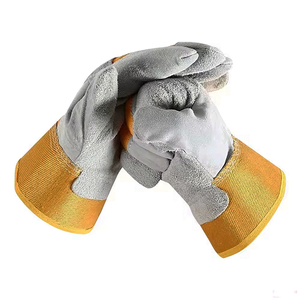 Fabricante de guantes de seguridad de trabajo de cuero para trabajo industrial Guante de aparejo canadiense de calidad de protección de grado A - Product Image 4