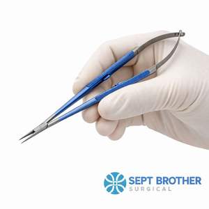 Portaagujas Quirúrgico Tipo Castroviejo con Puntas de Carburo de Tungsteno |   Sept Brother Surgical - Product Image 1