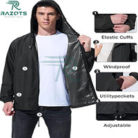 Chaqueta Softshell con Capucha Razorts International, Talla Grande, Impermeable, Cortavientos, con Cierre, para Viajes de Invierno, Transpirable y de Secado Rápido
