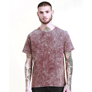 100% coton lavage à l'acide T-shirt Vintage lavage à l'acide T-shirt hommes été vêtements de plein air en gros lavage à l'acide T-shirt OEM entretenu - Product Image 1