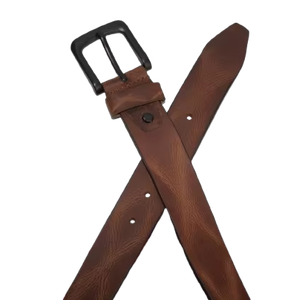 Ceinture de profil en cuir de vache de qualité supérieure de style décontracté avec alliage pour boucle personnalisable du fournisseur en gros - Product Image 1