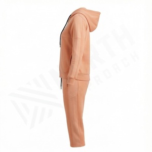 Chándal Deportivo Profesional para Mujer con Capucha, 100% Algodón, Transpirable, Color Sólido, Diseño 2 en 1, Estilo Vintage, Ropa Deportiva Suave para Gimnasio - Product Image 3