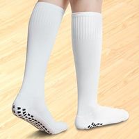 Chaussettes de sport antidérapantes JZVINA pour hommes et femmes, semelle coussinée antidérapante, mi-mollet, respirantes, évacuant l'humidité, en Spandex/Nylon/Coton