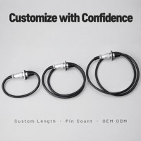 Konektor Soket Daya Penerbangan WS16 untuk Pemasangan Solder 2-10 Pin Kabel Harness Kustom untuk Aplikasi Daya