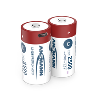 Paket Baterai Lithium-Ion 2500mAh Isi Ulang USB Tipe-C Ultra Portabel Berkualitas Tinggi 1.5V Densitas Energi Tinggi Ramah Lingkungan 1500
