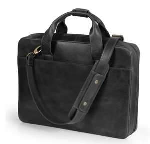 High Quality <b>Black</b> <b>Leather</b> Briefcase for Men Waterproof Genuine <b>Leather</b> From India Manufacturer Price - Product Image 5