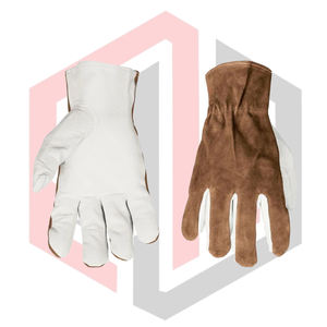 Guantes de Piel de Cabra, Parte Trasera de Piel Dividida, Personalizados, Antideslizantes, Resistentes a Desgarros, Transpirables, Sin Silicona, Guantes de Seguridad - Product Image 5