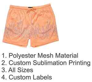 Pantalones cortos de sublimación con estampado de moda de verano, pantalones cortos de malla para hombre, cintura elástica, pantalones cortos de malla de verano, pantalones cortos de malla deportivos personalizados - Product Image 5