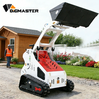 Mini Skid Steer Loader Jenis Stand-on Bermesin Briggs & Stratton Berbahan Bakar Bensin dengan Berbagai Aksesoris untuk Pekerjaan Pertanian dan Kebun