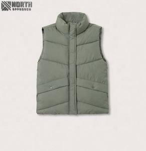 Conception personnalisée 2025 hiver coupe-vent gilet sport sans manches vestes coton rembourrage gilet motif poche usage extérieur hommes - Product Image 1
