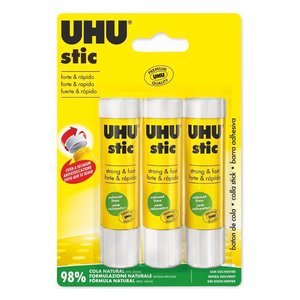 กาวแท่งแข็ง ชุด 3x21 กรัม (63 กรัม) สีขาว-PVP อุปกรณ์สำนักงานและโรงเรียน - Product Image 1