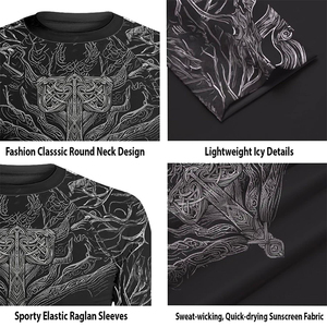 2024 personnalisé séchage rapide hommes Gym Rash Guard chemises à manches longues Compression hommes chemises de sport MMA séchage rapide Rash Guard chemises - Product Image 4