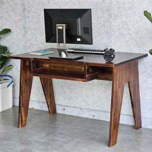 Escritorio de Madera de Acacia de 120x70cm con Caja para Gestión de Cables y Patas en Forma de A, Tipo de Producto: Abrigos para Mujer, SPD68217 - Product Image 5