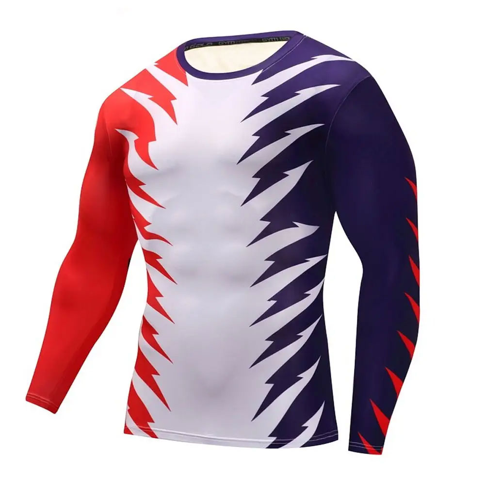 Изготовленный на заказ пустой цвет высокого качества MMA Rash Guard с длинным рукавом Горячая Распродажа защитная одежда Rash Guard