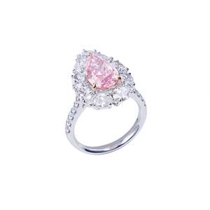 Anillo de Diamantes Rosa Emilia - Forma de Lágrima - Product Image 2