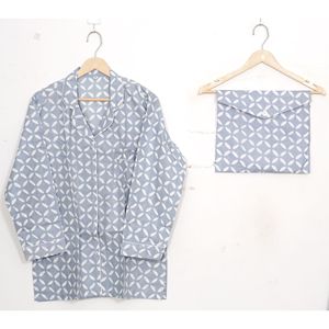 ชุดนอนผ้าฝ้ายสำหรับเพื่อนเจ้าสาวชุดนอนผ้าทอพิมพ์ลายด้วยมือ - Product Image 2