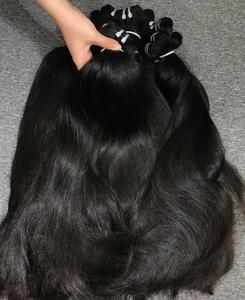 Extensiones de cabello humano virgen recto Natural vietnamita de la mejor calidad, máquina de trama doble alineada con cutícula sin procesar - Product Image 4