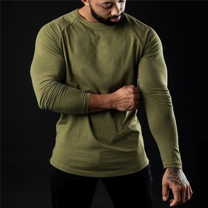 Autumn Fashion <b>Men's</b> <b>Gym</b> T-Shirts <b>Long</b> <b>Sleeve</b> Cotton Bodybuilding Tee <b>Tops</b> Casual Sportswear - Product Image 1