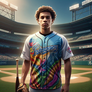 Ropa deportiva equipo 100% poliéster béisbol camisa Jersey impresión personalizada botón abajo béisbol Jersey sublimación Top - Product Image 4