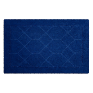 Tapis de bain bleu HEXAGON 90x60cm 18376 pour Quartz Blanc, accessoire de salle de bain élégant et durable - Product Image 2