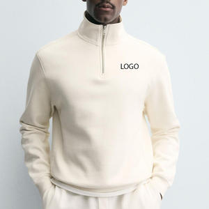 Sudadera de Forro Polar de Algodón y Poliéster para Hombre, Cuello Alto, Servicio OEM para Pedidos al por Mayor, Mangas Largas con Logotipo Personalizado, Estilo Casual - Product Image 1