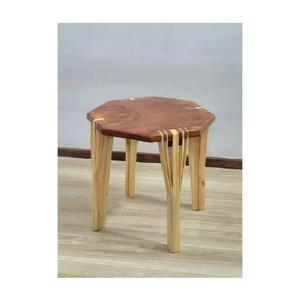 Taburete de lujo con acabado pulido y curvas artísticas, muebles rústicos modernos, forma redonda, muchos tamaños para restaurante de oficina en casa - Product Image 3