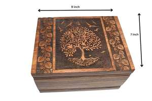 Handmade Tree of Life Urns <b>for</b> Human <b>Ashes</b> Adult Large Cremation Wooden Urns Engraved - Product Image 6