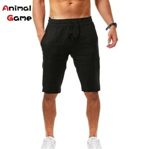 Pantalones cortos informales de algodón de alta calidad para hombre, pantalones cortos de moda ecológicos con bolsillos laterales y cremallera, pantalones cortos para correr al aire libre, servicio OEM - Product Image 1