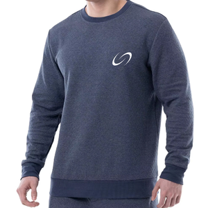 เสื้อฮู้ดดี้ผู้ชายทรงปกติ ผ้าฝ้าย 100% คอกลม ปักโลโก้ด้านหน้าตามสั่ง เสื้อสเวตเชิ้ตแบบสวมหัวสำหรับฤดูหนาว ปรับแต่งได้ - Product Image 5