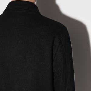 OEM broderie vierge personnalisée logo sur toile vestes universitaires Sherpa fermeture à glissière imperméable coupe-vent style vintage - Product Image 6