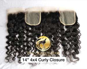 100% non transformés Remy naturel bouclé 4x4 fermeture en dentelle indienne 14 "vente en gros de cheveux humains alignés sur les cuticules directement des vendeurs indiens - Product Image 6