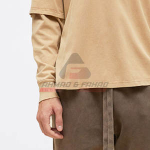 เสื้อยืดสองชั้นสำหรับผู้ชายเสื้อยืดลำลองแห้งเร็วสีแบบกำหนดเอง - Product Image 5