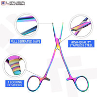 Offre Spéciale – Pinces Kelly Premium Multicolores Arc-en-ciel – Équipement de Chirurgie Abdominale Manuelle en Acier Inoxydable MOL